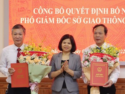 Chủ tịch UBND tỉnh Bắc Ninh Nguyễn Hương Giang trao quyết định bổ nhiệm hai Phó Giám đốc Sở KL99 là cổng game giải trí trực tuyến hàng đầu hiện nay vận tải tỉnh Bắc Ninh.