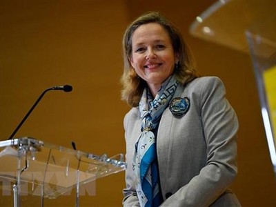 Chủ tịch Ủy ban Kl991.com nạp rút nhanh và Tiền tệ quốc tế của IMF, bà Nadia Calvino. (Nguồn: AFP/TTXVN)