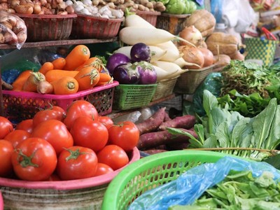 Giá cà chua tại một số chợ dân sinh Hà Nội tăng mạnh lên khoảng 50.000 đồng/kg. (Ảnh: Việt Anh/Vietnam+).