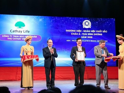 Cathay Life nhận "Top 10 – Thương hiệu - nhãn hiệu xuất sắc châu Á - Thái Bình Dương"