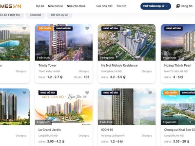 Giao diện của Cenhomes.vn - một proptech tiên phong tại Việt Nam.