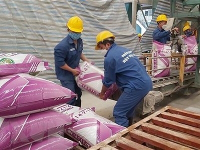 Dây chuyền Kl994 nhà cái bóng đá world cup phân bón tại Nhà máy phân bón Long Mỹ. (Ảnh: Hồng Nhung/TTXVN)