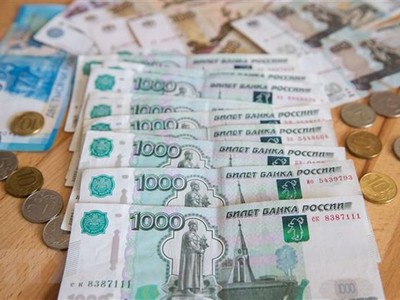 Đồng ruble của Nga. (Ảnh: THX/TTXVN)