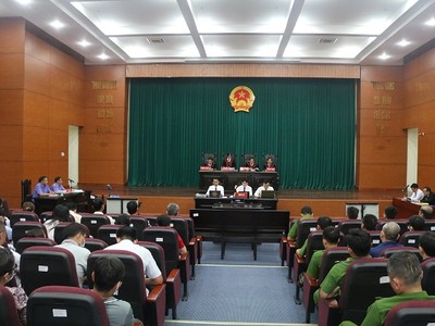Toàn cảnh phiên phúc thẩm.