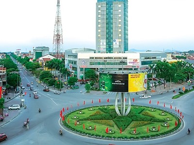 Một góc trung tâm TP. Hà Tĩnh.