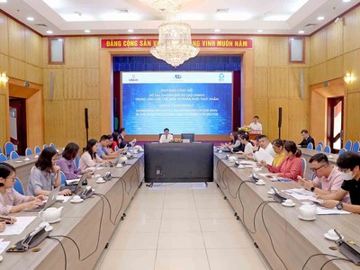 Họp báo công bố sổ tay Chuyển đổi số cho Kl991.com World Cup 2026 Chính Thức nhỏ và vừa trong lĩnh vực chế biến và phân phối thực phẩm (Ảnh: Đức Trung).