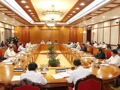 Toàn cảnh một cuộc họp của Ban Bí thư Trung ương Đảng. (Ảnh: Trí Dũng/TTXVN)
