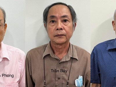 Các bị can trong vụ án. Ảnh: BCA.