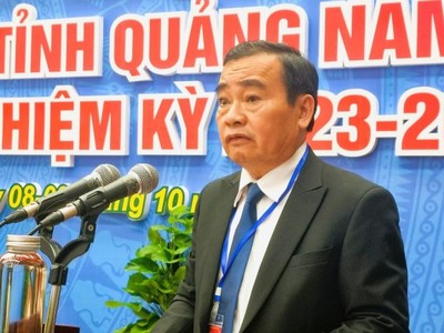 Ông Phan Xuân Quang tái đắc cử chức danh Chủ tịch Liên đoàn Lao động tỉnh Quảng Nam.