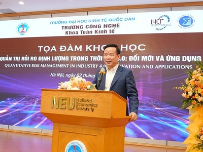 PGS.TS Bùi Huy Nhượng - Phó hiệu trưởng Đại học Kl992 cổng game cá cược Quốc dân đánh giá cao tầm quan trọng và tính ứng dụng ngành Quản trị rủi ro định lượng.
