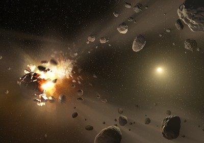 Các tiểu hành tinh lang thang trong vũ trụ có thể là mối đe dọa với Trái Đất. Đồ họa:NASA.