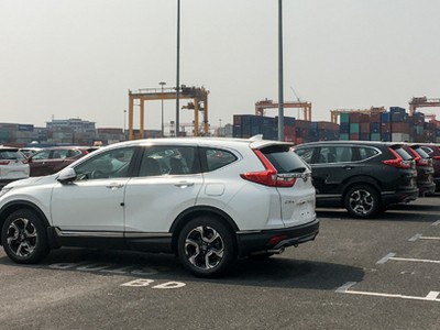 Lô CR-V về cảng hồi tháng 3. Ảnh:Lương Dũng.