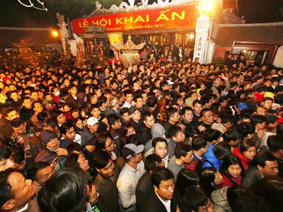 Lễ khai ấn đền Trần Nam Định năm 2017. Ảnh:Ngọc Thành.