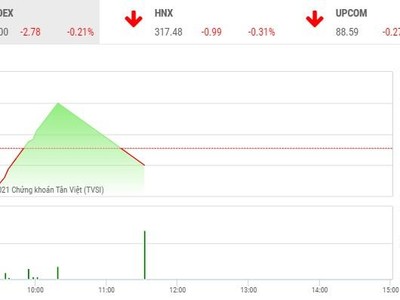 VN-Index và thanh khoản chung của thị trường đứng hình dù giao dịch ở các mã vẫn diễn ra (Ảnh chụp màn hình phiên giao dịch sáng 2/6).
