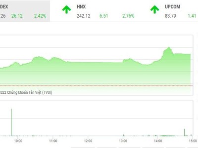 Phiên giao dịch chiều 5/10: Sắc tím nở rộ, VN-Index lấy lại mốc 1.100 điểm 