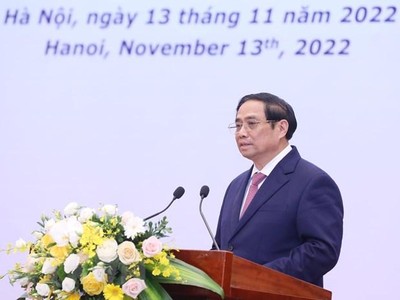 Thủ tướng Kl993 ưu đãi thưởng hấp dẫn Phạm Minh Chính phát biểu tại . (Ảnh: Lâm Khánh/TTXVN)