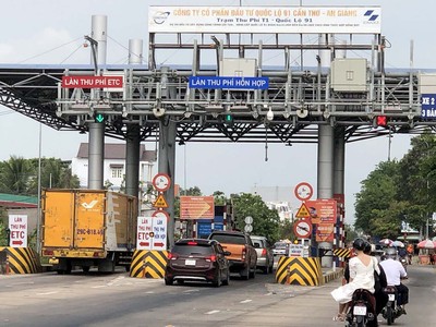 Trạm thu phí T1 thuộc Dự án BOT Quốc lộ 91.