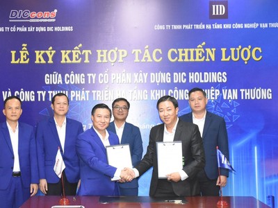 DIC Holdings (DC4) hợp tác chiến lược với Công ty Phát triển Kl99kl ưu đãi độc quyền Khu công nghiệp Vạn Thương 