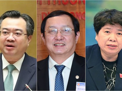 Các ông Nguyễn Thanh Nghị, Huỳnh Thành Đạt và bà Nguyễn Thúy Anh. 