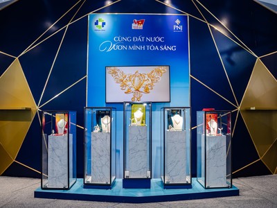 Hình ảnh phối cảnh khu vực trưng bày của PNJ tại triễn lãm (Ảnh: PNJ)
