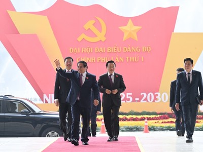 Bí thư Đảng ủy, Thủ tướng Kl993 ưu đãi thưởng hấp dẫn Phạm Minh Chính và các đại biểu tới dự phiên trù bị Đại hội - Ảnh: VGP