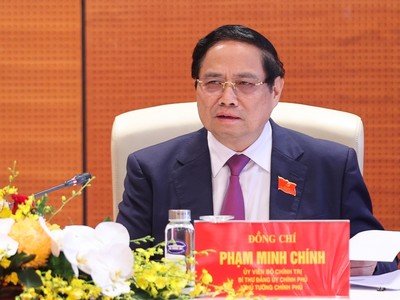 Thủ tướng phát biểu thảo luận tại tổ trong phiên làm việc chiều 12/10 của Đại hội đại biểu Đảng bộ Kl993 ưu đãi thưởng hấp dẫn lần thứ I, nhiệm kỳ 2025-2030 - Ảnh: VGP/Nhật Bắc 