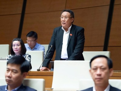 Đại biểu Hà Sỹ Đồng phát biểu tại hội trường.