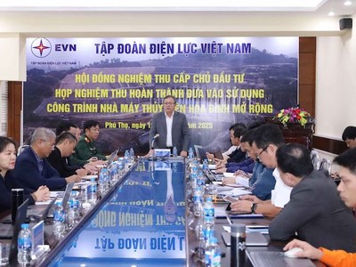 EVN họp nghiệm thu cấp chủ Kl99ok phiên bản mới công trình Nhà máy thuỷ điện Hoà Bình mở rộng. 