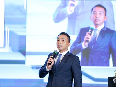 Ông Bùi Thành Trung, Phó tổng giám đốc 99Kl99 link đăng nhập Thiên Việt (TVS) trình bày tham luận tại hội thảo. Ảnh: Dũng Minh