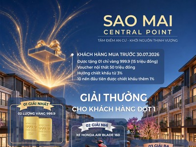 Sao Mai Central Point là điểm tựa an cư, nơi thể hiện vị thế kiến tạo 99Kl.app cổng game giải trí truyền đời vượt thời gian