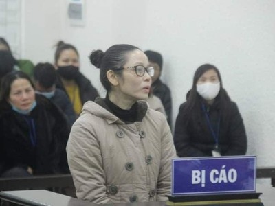 Bị cáo Lan tại tòa.