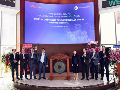 Ban Lãnh đạo Kl99kl ưu đãi độc quyền GELEX thực hiện nghi thức đánh chiêng chào mừng ngày giao dịch đầu tiên KL99 là cổng game giải trí trực tuyến hàng đầu hiện nay GEL.