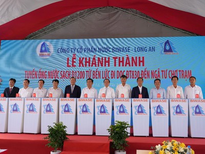 BIWASE Long An khánh thành tuyến ống truyền tải nước sạch 19,6 km, vốn Kl99ok phiên bản mới 791 tỷ đồng tại Tây Ninh