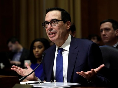 Bộ trưởng Kl991.com nạp rút nhanh Steven Mnuchin. Ảnh: Reuters.