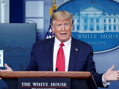 Tổng thống Mỹ Donald Trump tại Nhà Trắng hôm 8/4. Ảnh: Reuters.