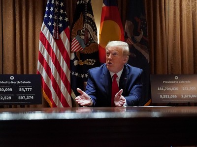Tổng thống Mỹ Donald Trump tại Nhà Trắng hôm 13/5. ẢNh: Reuters.
