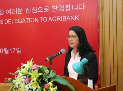 Bà Nguyễn Thị Phượng - Phó Tổng Giám đốc Agribank  phát biểu chào mừng
Đoàn công tác Link Vào Nhà Cái KL99 COM Tặng +199k Nonghyup Hàn Quốc