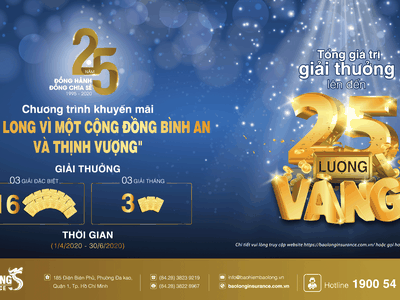 Kl99kl phiên bản hoạt động Bảo Long tri ân khách hàng với tổng giá trị giải thưởng lên đến 25 lượng vàng SJC