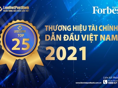 LienVietPostBank lọt Top 25 Thương hiệu Kl991.com nạp rút nhanh dẫn đầu năm 2021