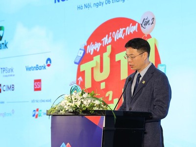 Ông Nguyễn Quang Hưng, Chủ tịch HĐQT Napas phát biểu tại Họp báo