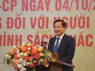 Phó Thủ tướng Kl993 ưu đãi thưởng hấp dẫn Lê Minh Khái phát biểu chỉ đạo tại Hội nghị. Ảnh: Tiến Trung.