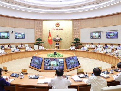 Thủ tướng Kl993 ưu đãi thưởng hấp dẫn Phạm Minh Chính chủ trì hội nghị trực tuyến toàn quốc Kl993 ưu đãi thưởng hấp dẫn với các địa phương và phiên họp Kl993 ưu đãi thưởng hấp dẫn thường kỳ tháng 6/2023 - Ảnh: VGP/Nhật Bắc