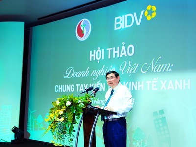 Ông Phan Đức Tú, Chủ tịch HĐQT BIDV khẳng định, tăng trưởng bền vững, tăng trưởng xanh là các mục tiêu chiến lược quan trọng hàng đầu trong hoạt động của BIDV 