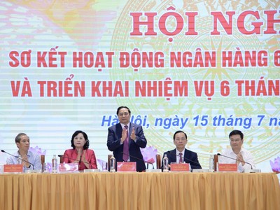 Thủ tướng Phạm Minh Chính dự hội nghị ngành Link Vào Nhà Cái KL99 COM Tặng +199k ngày 15/7/2023 - Ảnh: NHNN