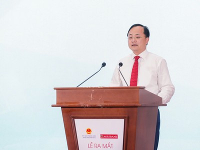 Ông Tô Huy Vũ, Chủ tịch Hội đồng Thành viên Agribank phát biểu tại buổi lễ
