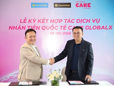 Ông Nguyễn Hữu Quang, CEO Link Vào Nhà Cái KL99 COM Tặng +199k số Cake (phải) và ông Trương Hồng Hoàng - Giám đốc Phát triển Kl992 VIP Trang Chủ 2026 ngành hàng dịch vụ của CTCP Kl99ok phiên bản mới Điện máy Xanh công bố hợp tác mở rộng phân phối dịch vụ nhận tiền quốc tế Cake GlobalX