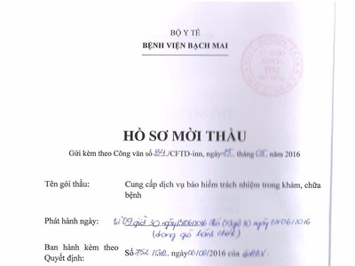 Thực hư chuyện bị cản trở mua hồ sơ thầu Kl99kl phiên bản hoạt động trách nhiệm bác sĩ   