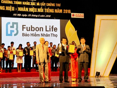 Fubon Life Việt Nam lọt vào Top 10 “Thương Hiệu Nổi Tiếng 2016“