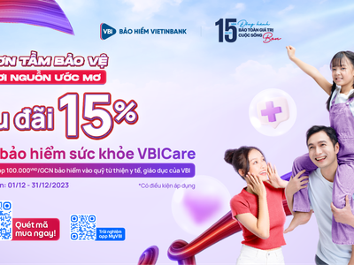 Giảm tới 15% phí Kl99kl phiên bản hoạt động sức khỏe VBICare 