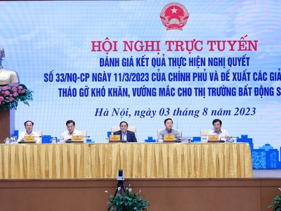 Thủ tướng Phạm Minh Chính đã chủ trì Hội nghị trực tuyến về đánh giá kết quả thực hiện Nghị quyết số 33/NQ-CP và đề xuất các giải pháp tháo gỡ khó khăn cho thị trường Web Tổng Nhà Cái 99Kl99 Giải Trí Bậc Nhất. Ảnh: VGP